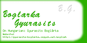 boglarka gyurasits business card