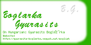 boglarka gyurasits business card